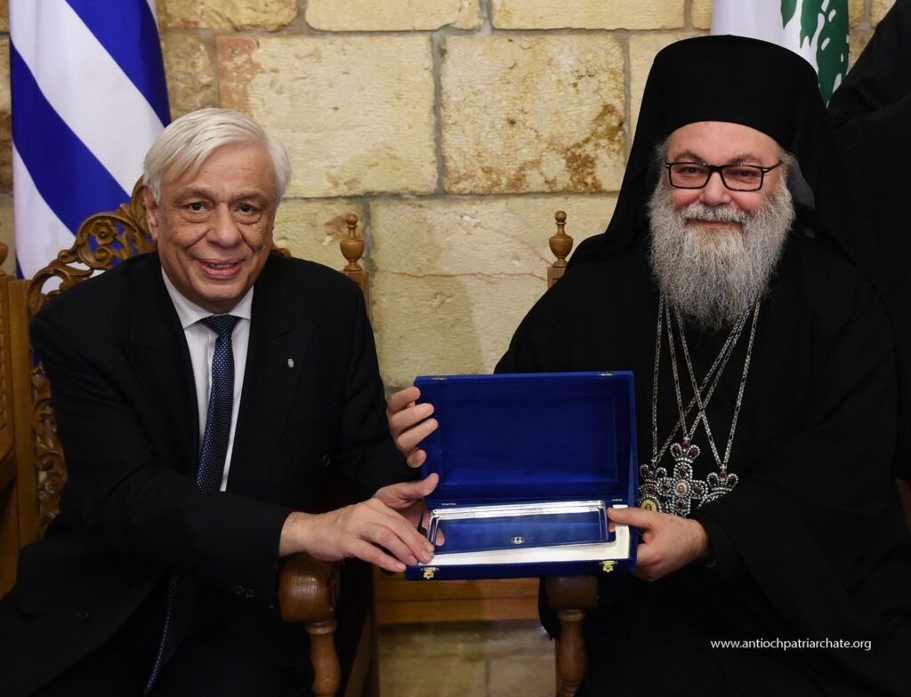 President Pavlopoulos meets Antioch Patriarch John X on final day of visit to Lebanon (video+photos)