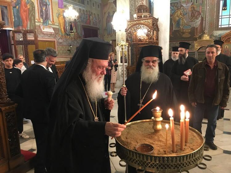 Ο Αρχιεπ. Αθηνών στον Αγ. Κωνσταντίνο Ομονοίας