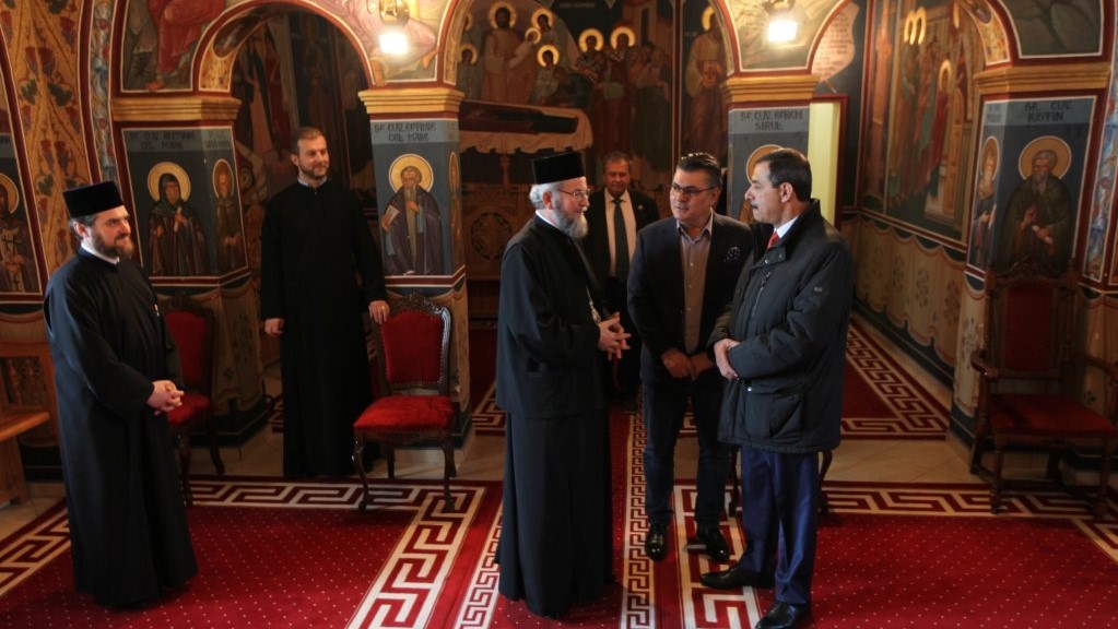 Episcopul Maramureșului și Sătmarului a primit vizita Ambasadorului palestinian în România