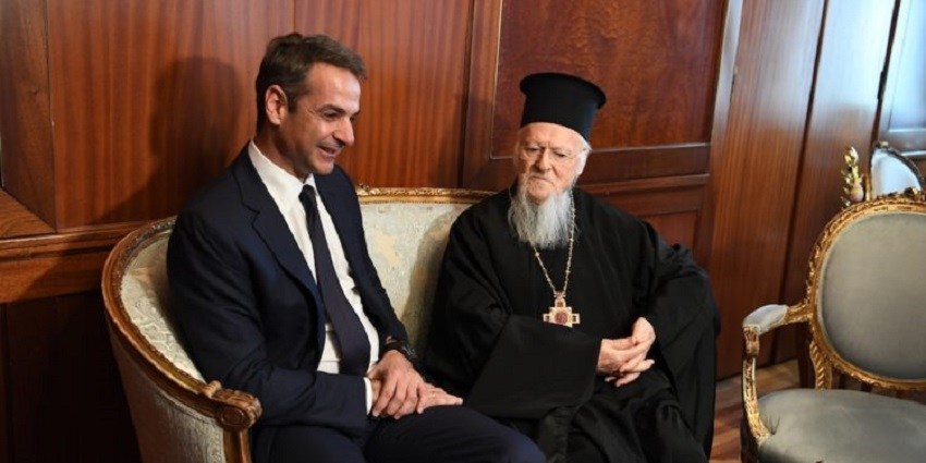 Ecumenical Patriarch welcomes Greek opposition leader Mitsotakis to the Phanar