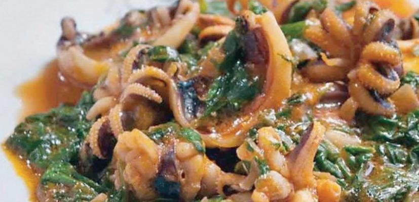 Αγιορείτικη συνταγή: Σουπιές με Σπανάκι