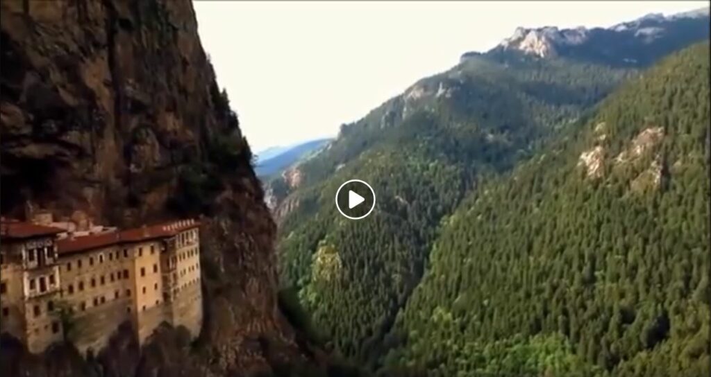 Η μονή της Παναγίας Σουμελά από ψηλά