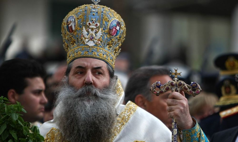 Ο Πειραιώς Σεραφείμ στην Προηγιασμένη του Προφήτου Ηλιού Καστέλλας