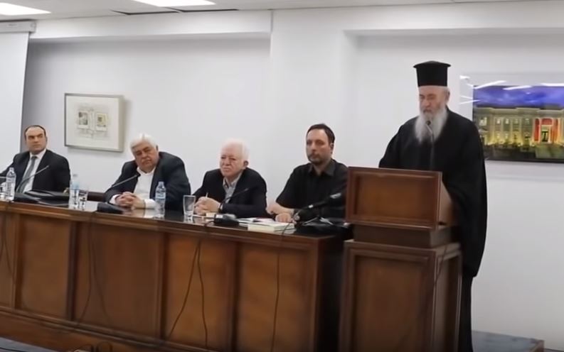 Ο Ναυπάκτου Ιερόθεος στην παρουσίαση του Γ. Καραμπελιά