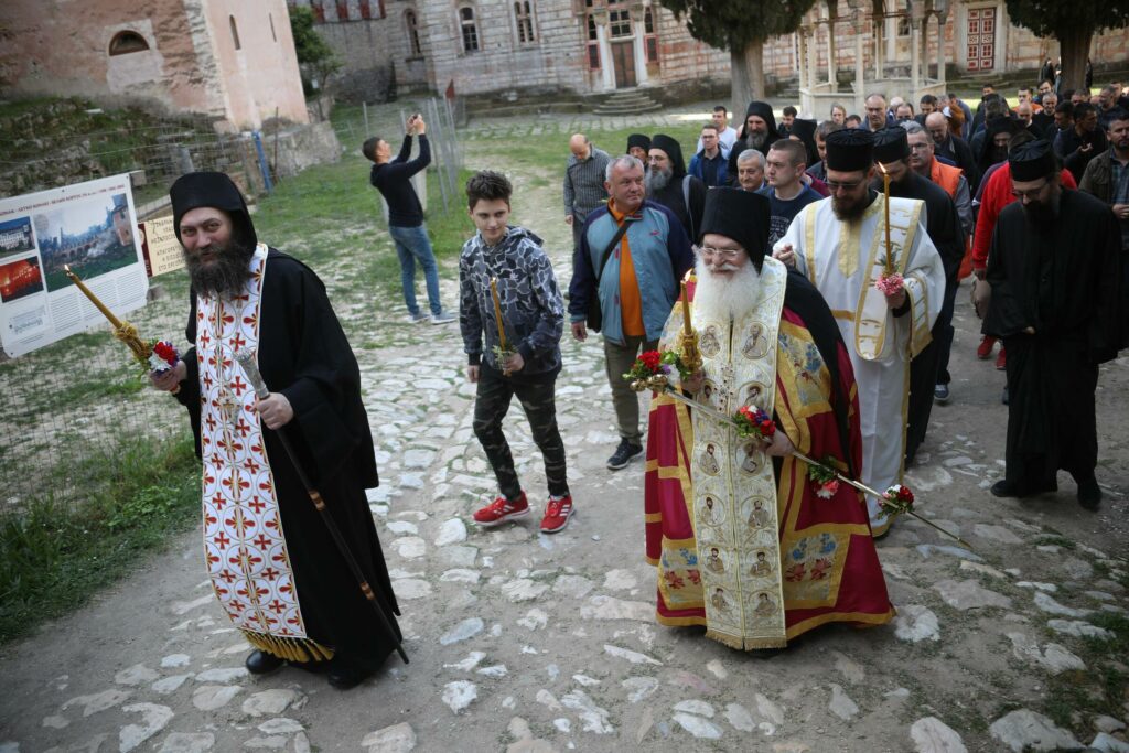 Λιτανεία στην Μονή Χιλανδαρίου