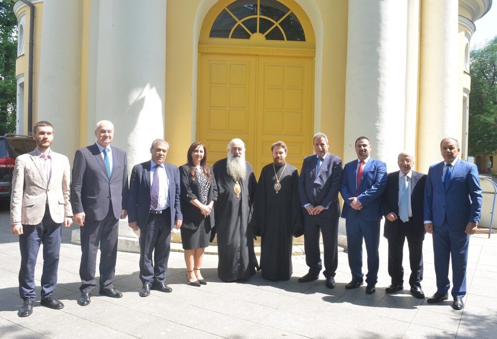 Metropolitan Hilarion meets with delegation of Palestinian Supreme Presidential Committee for Churches’ Affairs