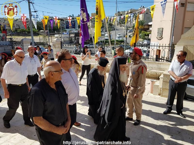 His Beatitude The Patriarch of Jerusalem celebrates the Divine Liturgy In Reine