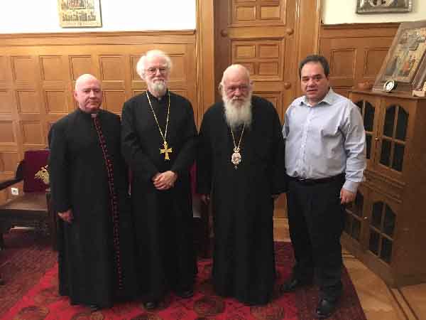 O πρώην Αρχιεπ. Καντουαρίας στον Αρχιεπίσκοπο Αθηνών 