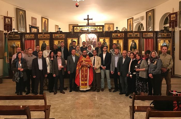 Васкршња служба у Подворју Московске Патријаршије у Дамаску