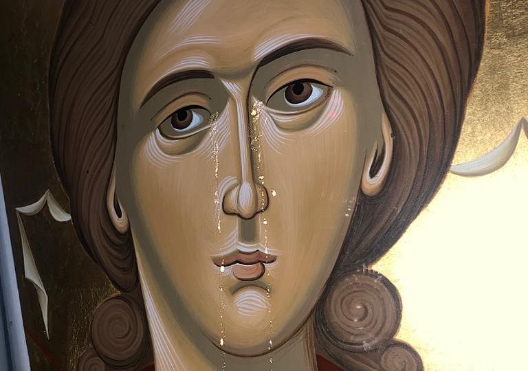 Εικόνα του Αρχ. Μιχαήλ ρέει μύρο σε Σέρβικο Μοναστήρι της Κροατίας