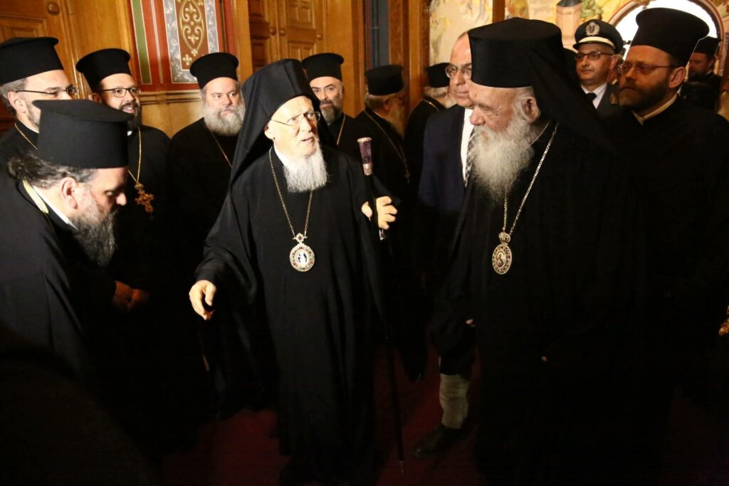 Ecumenical Patriarch after meeting with Archbishop Ieronymos: ‘Blood thicker than water’; Ukrainian Church issue broached