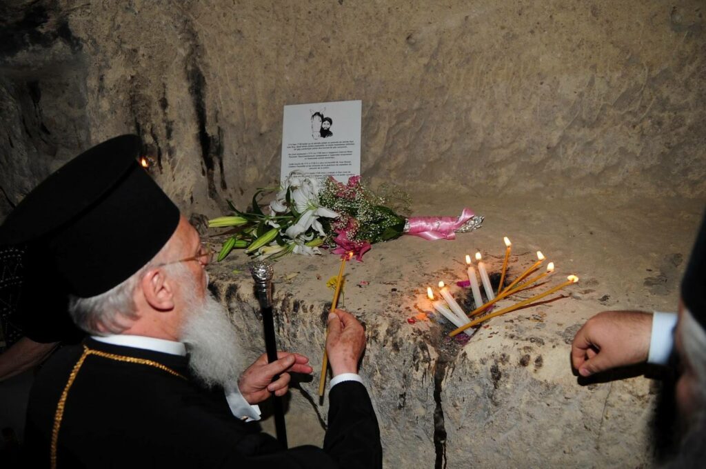 Ο Οικ. Πατριάρχης στον τόπο που ασκήτεψε ο Αγ. Ιωάννης ο Ρώσος