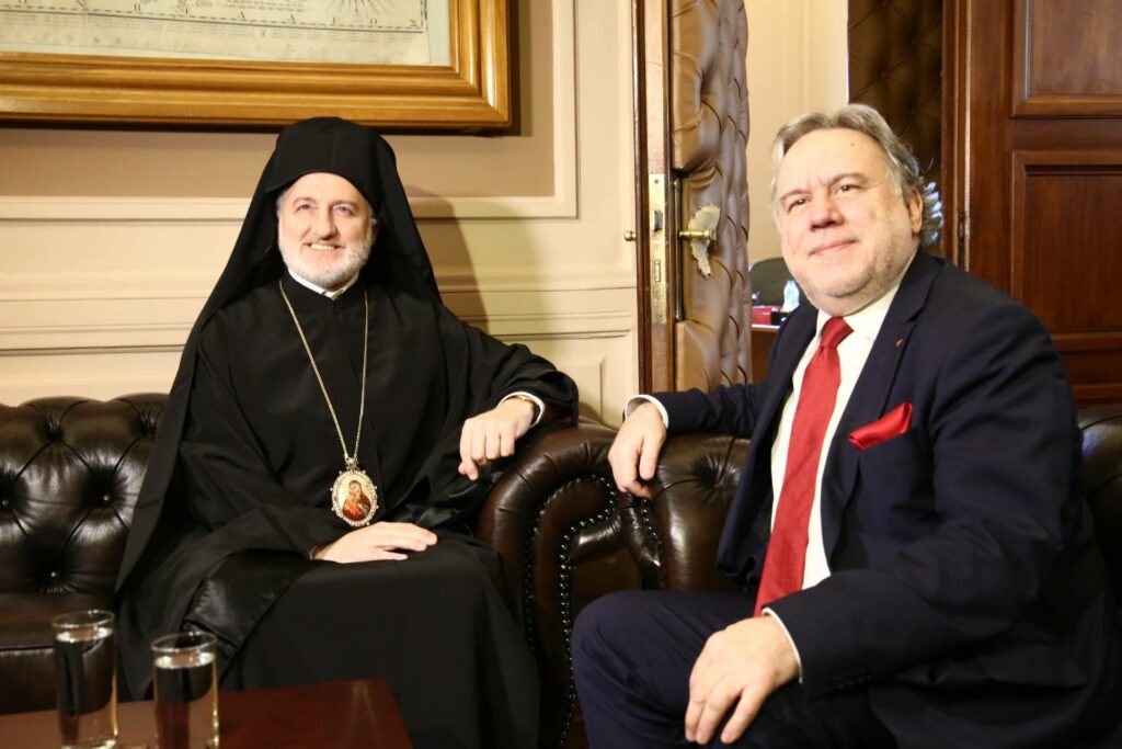 Archbishop of America meets Greek FM