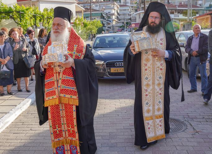 Υποδοχή της Τιμίας Κάρας του Αγίου Ελευθερίου και των Ι. Λειψάνων των Αγ. Κωνσταντίνου και Ελένης