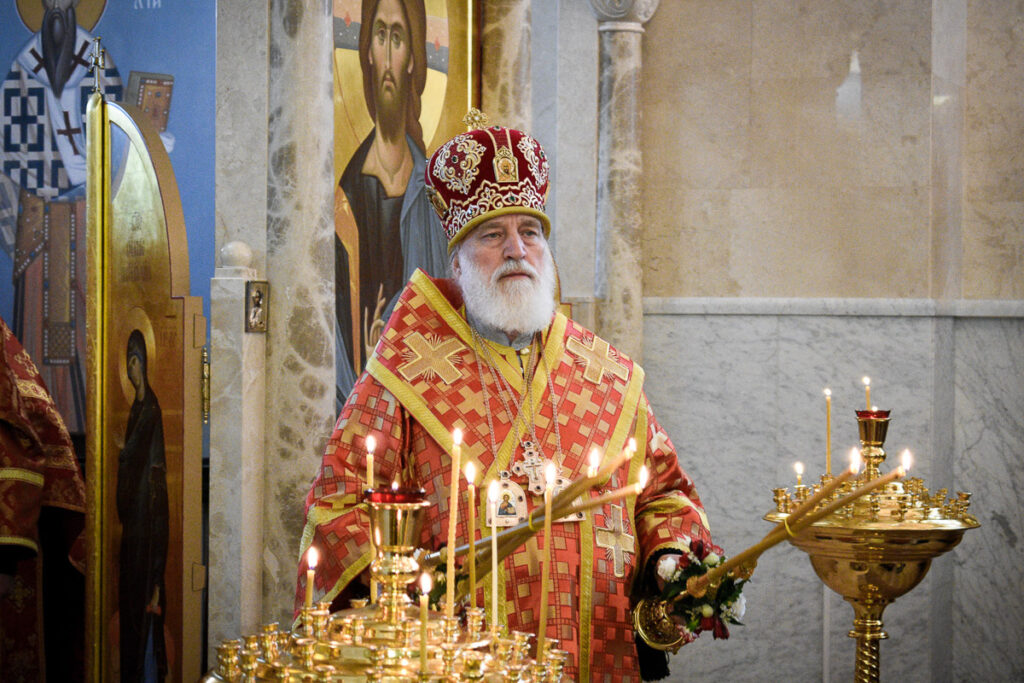 В канун дня памяти святителя Кирилла Туровского Патриарший Экзарх совершил всенощное бдение в храме Минской духовной академии в честь святителя Кирилла Туровского