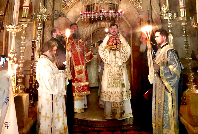 Episcopul Basarabiei de Sud a liturghisit în Biserica Sfântului Mormânt