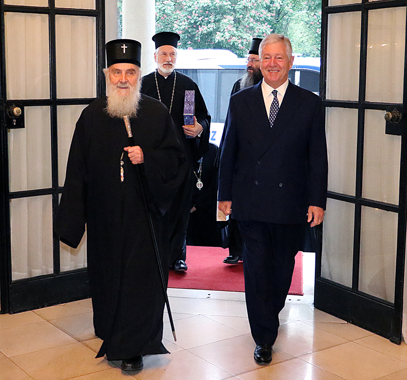 Патријарх и архијереји код престолонаследника Александра