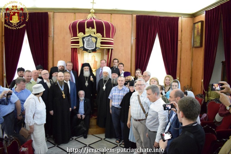 Patriarch of Jerusalem Theophilos receives delegation of Russia’s Imperial Orthodox Palestine Society