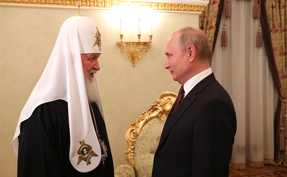 Ευχές Πούτιν στον Πατριάρχη Κύριλλο