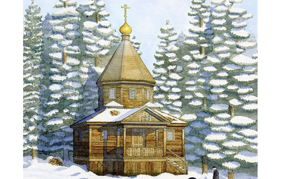 Подиже се дрвена капела на острву Спрус на Аљасци