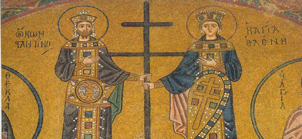Holy and Great Sovereign Sts. Constantine and Helen venerated today