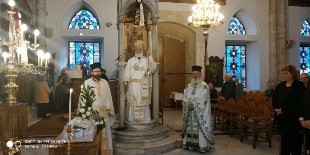 Στο τεσσαρακονθήμερο μνημόσυνο του Αντωνίου Βγόντζα ο Μητρ. Αρκαλοχωρίου