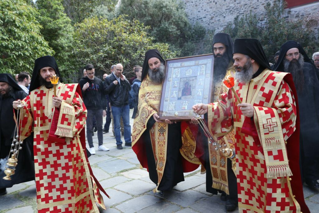 Ο εορτασμός της Παναγίας της Ελαιοβρυτίσσης στην ΙΜΜ Βατοπαιδίου