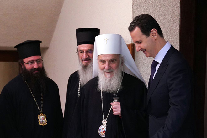 Με τον Άσαντ συναντήθηκε ο Πατρ. Σερβίας