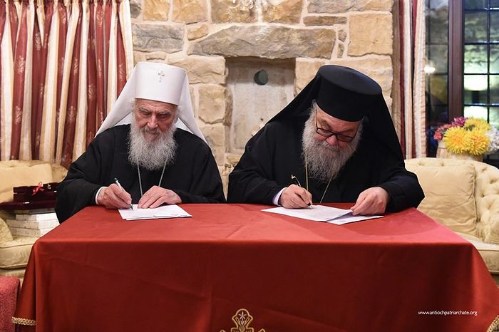 RESPECT FOR BOUNDARIES OF LOCAL CHURCHES AND DIALOGUE IS WAY OUT OF CURRENT CRISIS—ANTIOCHIAN AND SERBIAN PATRIARCHS