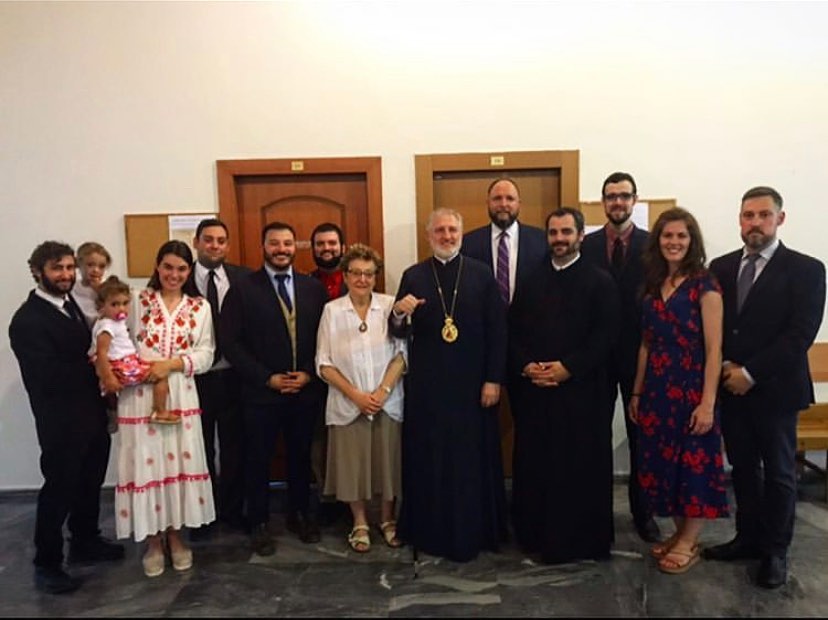 Students from Hellenic College Holy Cross meet Archbishop Elpidophoros