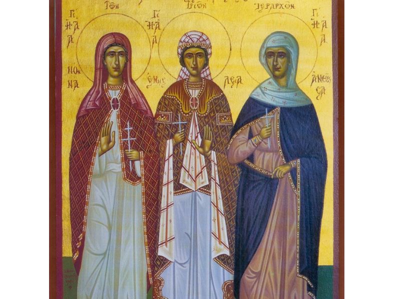 Οι άγιες μητέρες των Τριών Ιεραρχών: Εμμέλεια – Νόννα – Ανθούσα