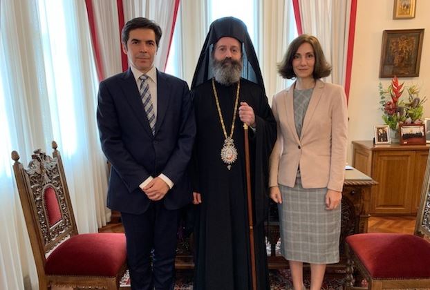 Archbishop-elect of Australia meets with Greek diplomats in country