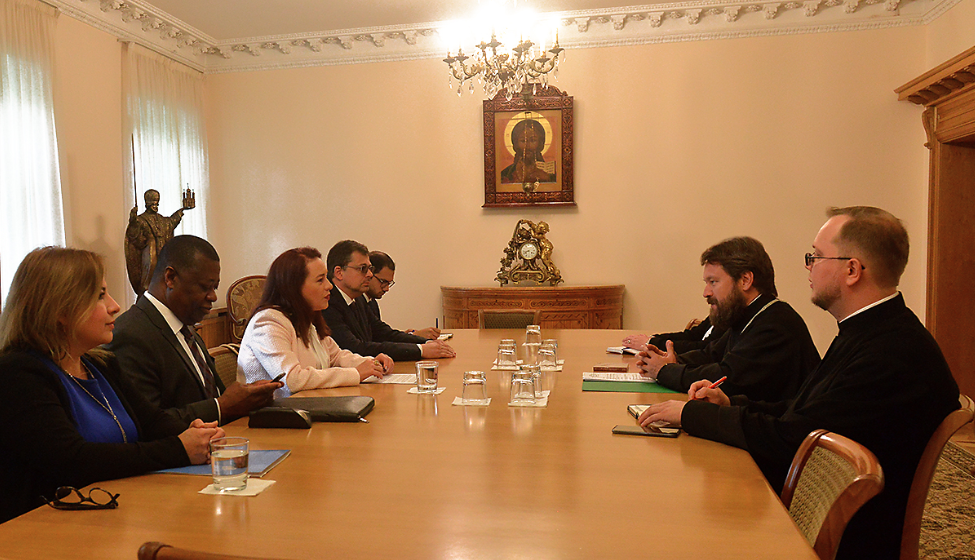 Состоялась встреча митрополита Волоколамского Илариона с председателем 73-й сессии Генеральной Ассамблеи ООН Марией Фернандой Эспиносой