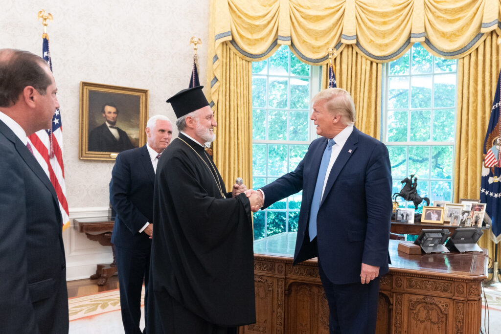 Arhiepiscopul Elpidofor s-a întâlnit cu Preşedintele Donald Trump la Casa Albă