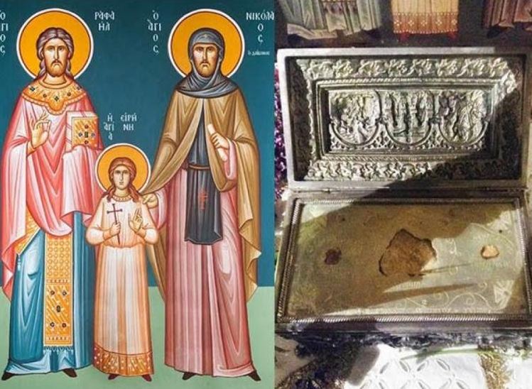 Τα λείψανα των Αγίων Ραφαήλ, Νικολάου και Ειρήνης στην Ημαθία