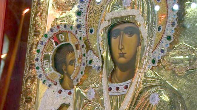 O copie a icoanei Maicii Domnului – Trihirusa a fost prezentată la Birmingham