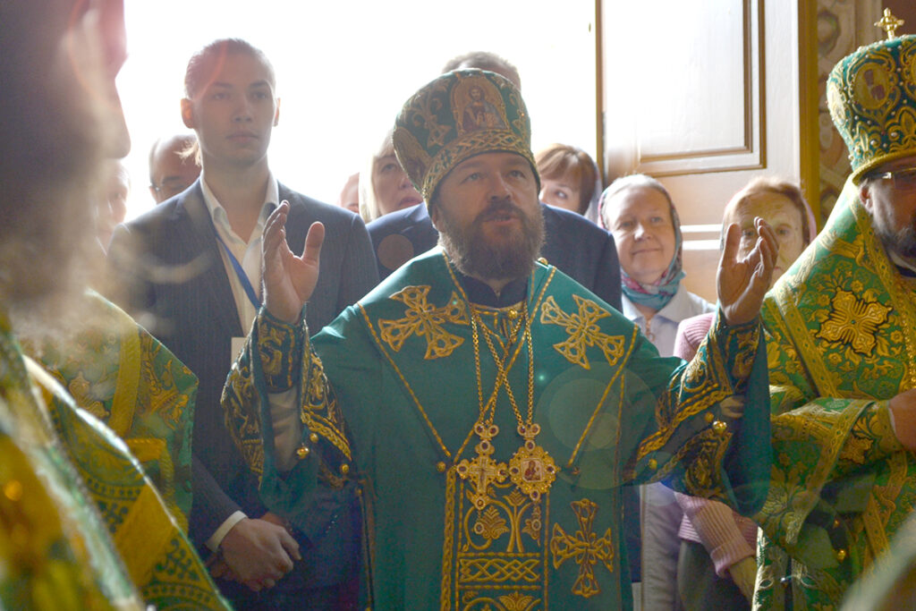 On the Day of St. Sergius of Radonezh, Metropolitan Hilarion of Volokolamsk celebrated the Divine Liturgy at the St. Sergius Laura’s church of the Holy Spirit