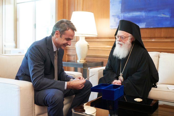 New Greek PM receives Archbishop of Tirana & All Albania Anastasios