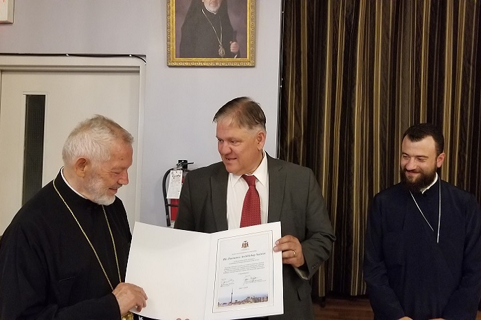 Toronto Mayor John Tory and Councillor Jim Karygiannis Congratulate Archbishop Sotirios