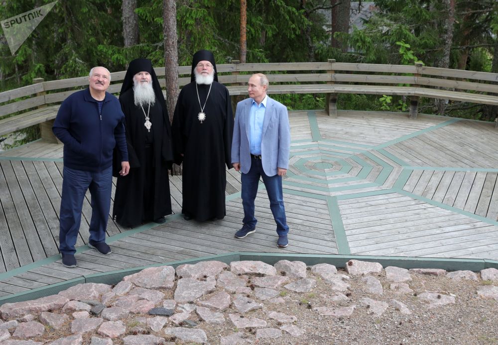 Πούτιν και Λουκασένκο επισκέφτηκαν τη Μονή Βαλαάμ