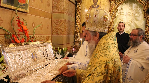 Relics of St Nephon the Patriarch of Constantinople moved to new silver reliquary