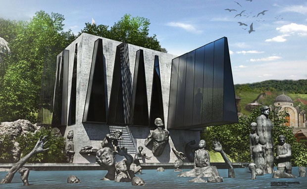 Освећење споменика жртвама усташког злочина на Старом броду на Дрини