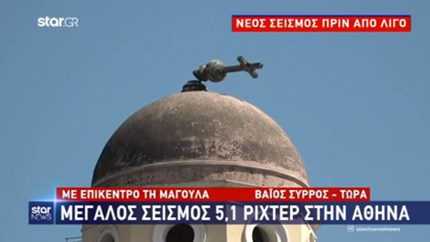 Λύγισε ο σταυρός σε εκκλησία του κέντρου της Αθήνας