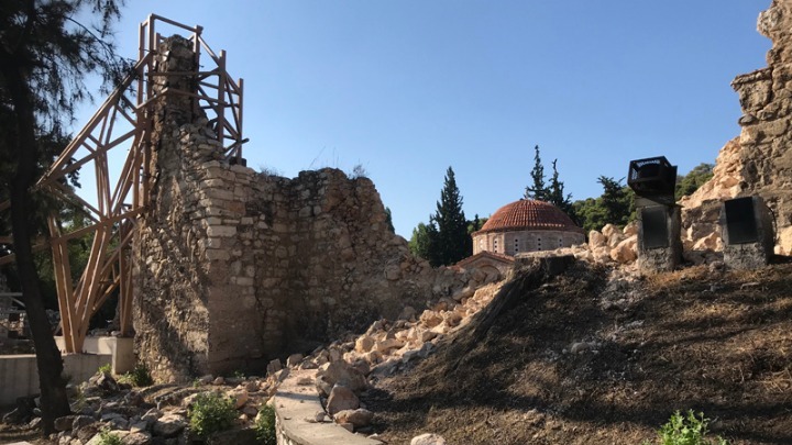 Αποτίμηση ζημιών στη Μονή Δαφνίου μετά τον σεισμό της 19ης Ιουλίου