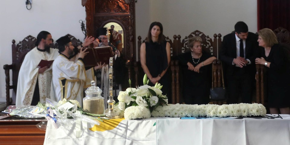Funeral service for Cypriot politician Alexis Galanos