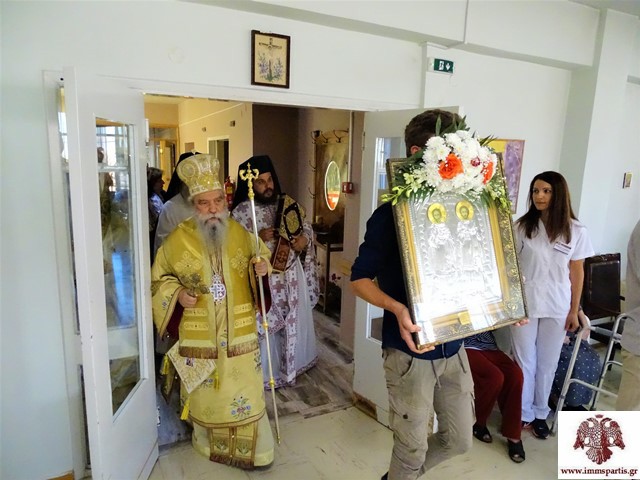 Περιφορά Ιεράς εικόνας στο Γηροκομείο Σπάρτης