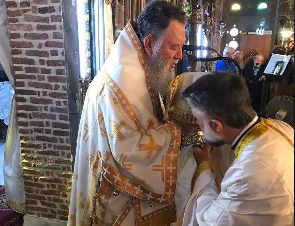 Ο Μητρ.Χαλκίδος στον Ι. Ναό Κοιμήσεως της Θεοτόκου Βασιλικού