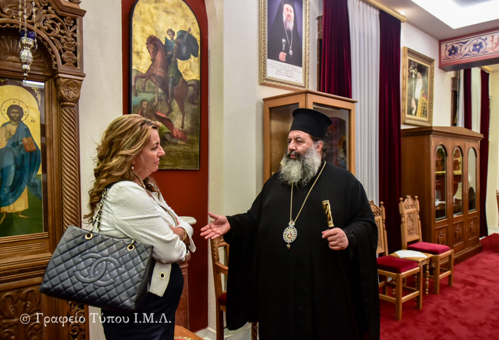 Επίσκεψη της Μαρίας Αντωνίου στον Μητρ. Λαγκαδά