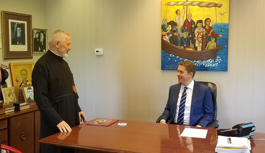 Conservative Party Leader Andrew Scheer visits Greek Orthodox Archdiocese of Canada