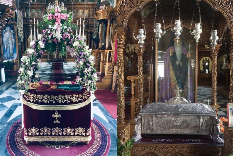 Ο Επιτάφιος της Παναγίας και η Λάρνακα του Αγίου Πέτρου